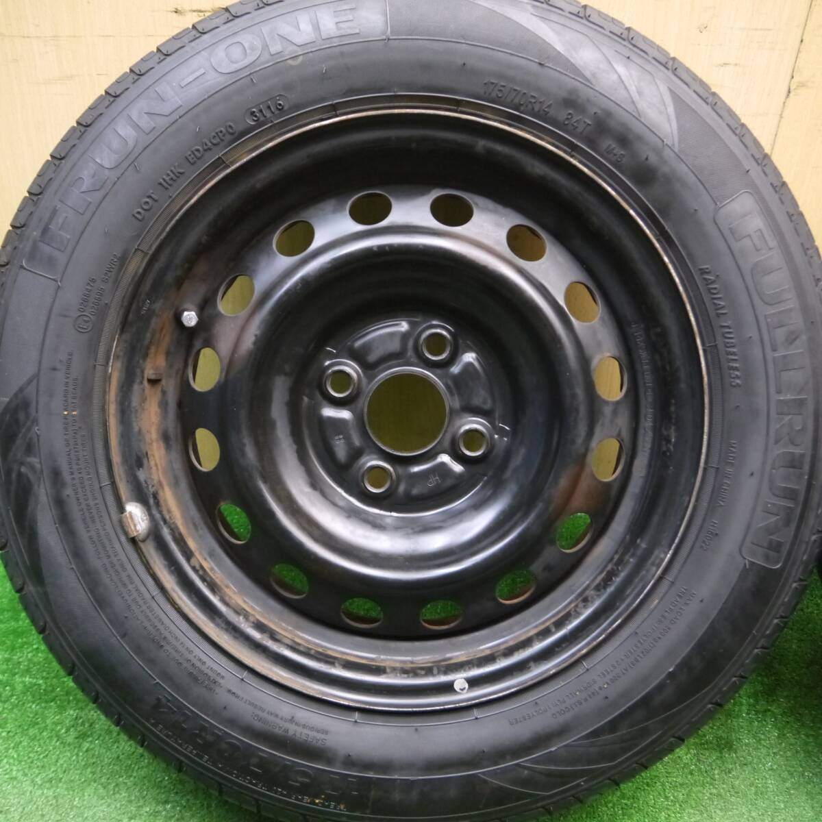 4本価格★175/70R14 フルラン FRUN-ONE スチール ホイール 14インチ PCD100/4H★5012212Hノ
