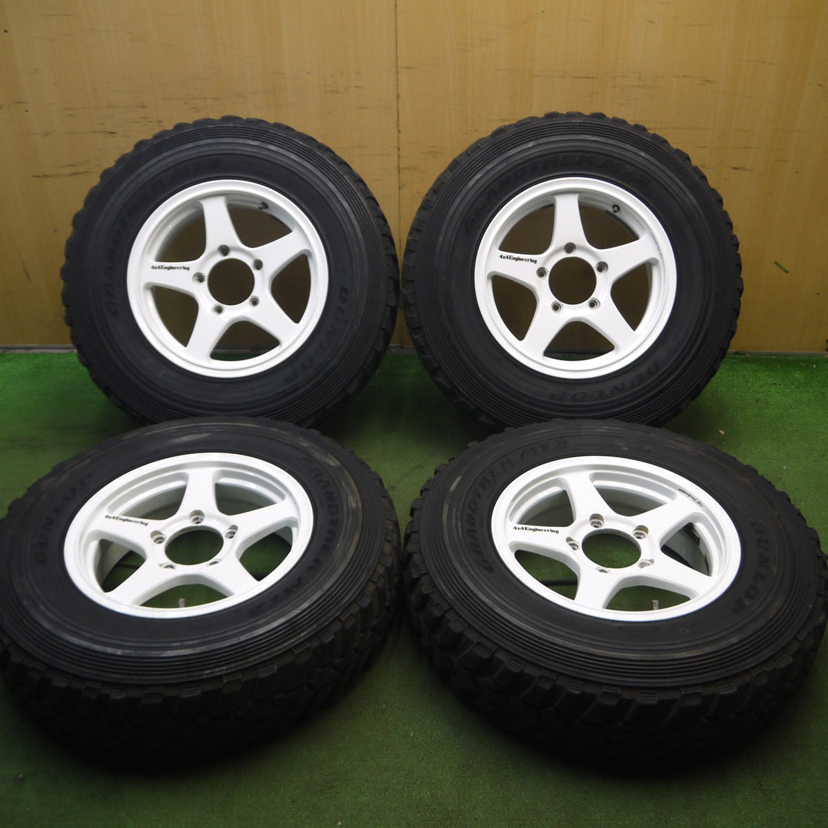 4本価格◎4×4 Engineering 7.00R16LT 8PR ダンロップ グラントレック MT2 4×4エンジニアリング PCD139.7/5H◎4012310Hノ