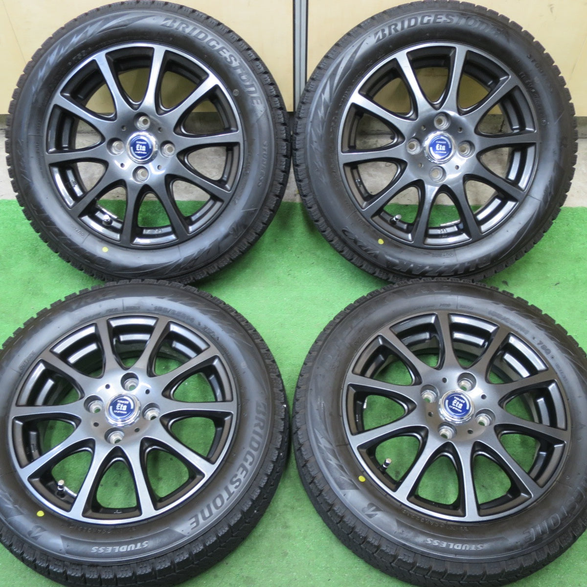 バリ溝！21年！キレイ！9分★スタッドレス 155/65R14 ブリヂストン ブリザック VRX2 Eta TIRADO LA STRADA 14インチ PCD100/4H★5062006TTス