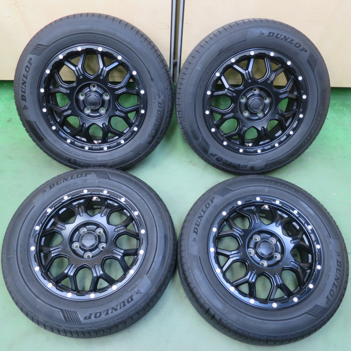 バリ溝！26年！キレイ！ほぼ10分◎シエンタ 等 185/65R15 ダンロップ LE MANS V+ HI-BLOCK Jerrard ジェラード ルマン 5+ 15インチ PCD100/5H◎6100608イノ