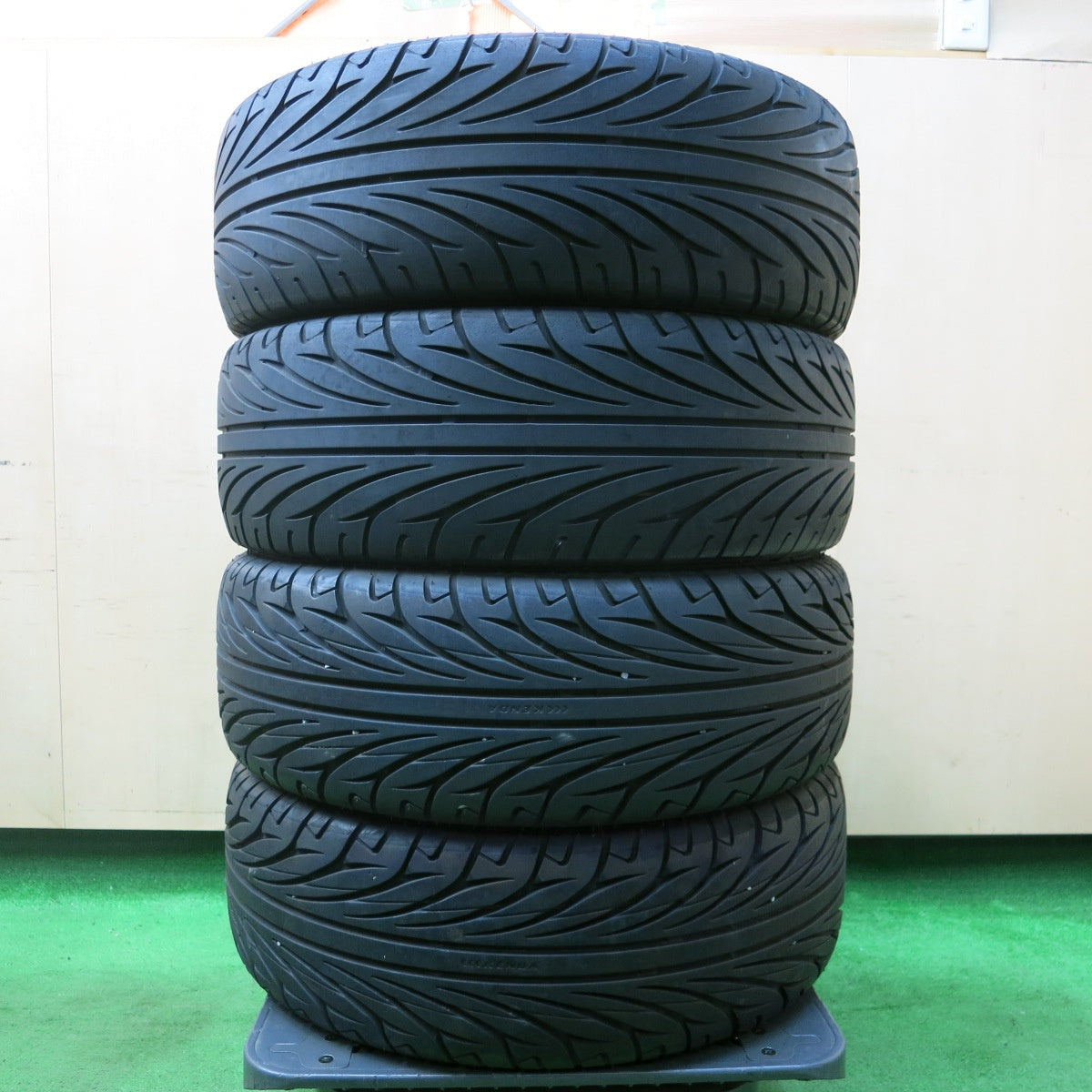 [送料無料] バリ溝！9.5分★スズキ スイフト スポーツ 純正 185/55R15 ケンダ ラジアル カイザー 15インチ PCD100/4H★4051316ナノ
