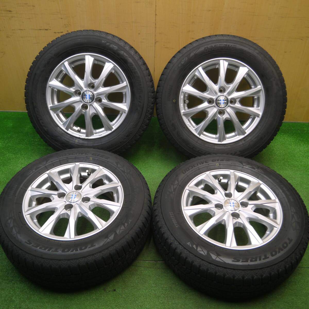 キレイ★スタッドレス 185/70R14 トーヨー オブザーブ GIZ2 NEXTA ネクスタ 14インチ PCD100/4H★4122510Hス
