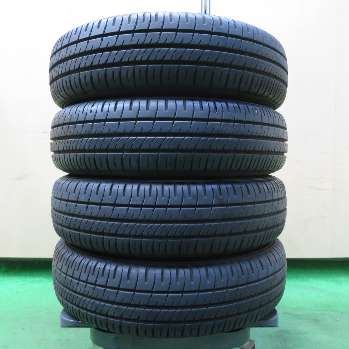 [送料無料] バリ溝！22年！9分★155/65R14 ダンロップ エナセーブ EC204 Advanti grace MiLLOUS 14インチ PCD100/4H★4110305イノ