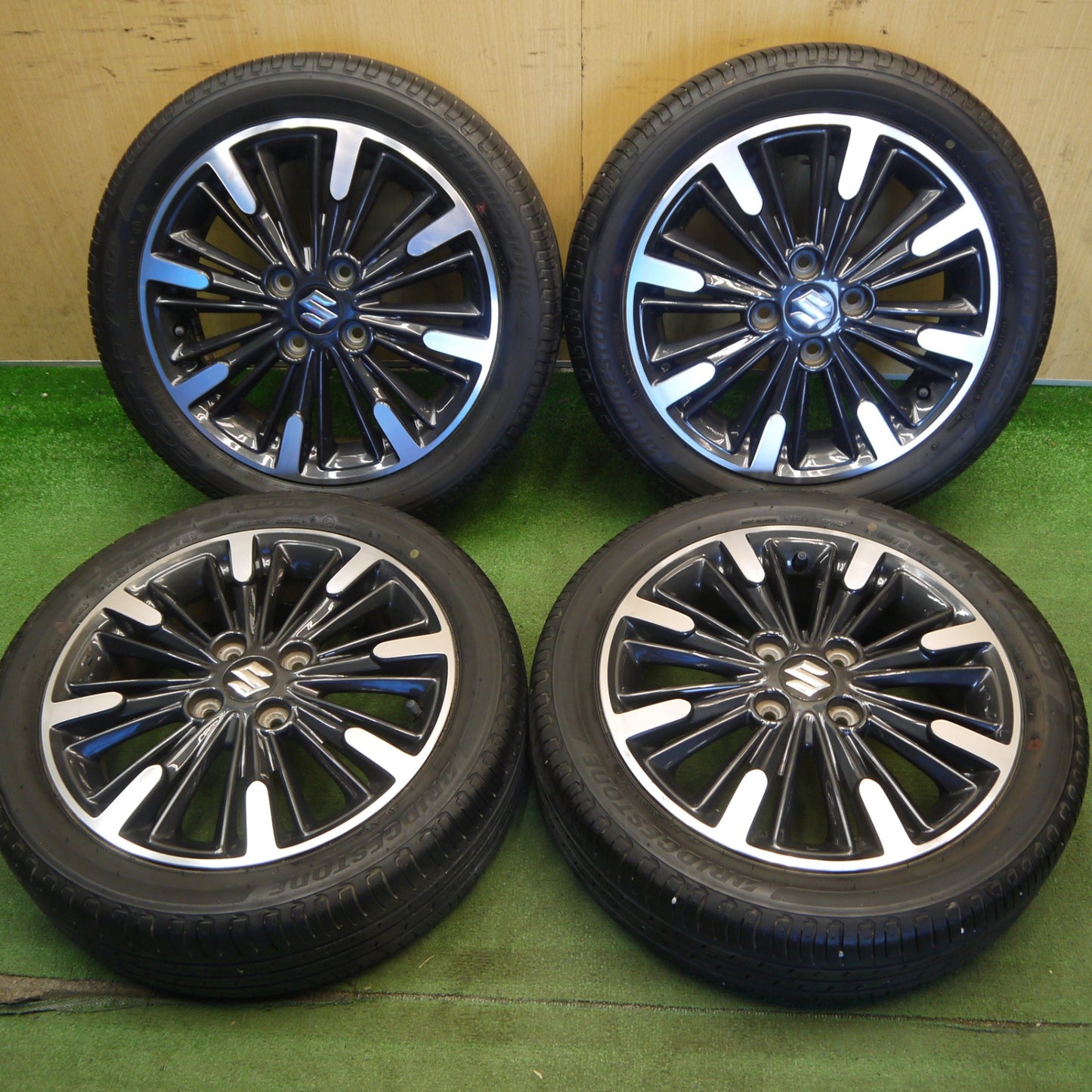 4本価格◎スズキ スペーシア カスタム 純正 165/55R15 ブリヂストン エコピア EP150 15インチ PCD100/4H◎6061005Hノ