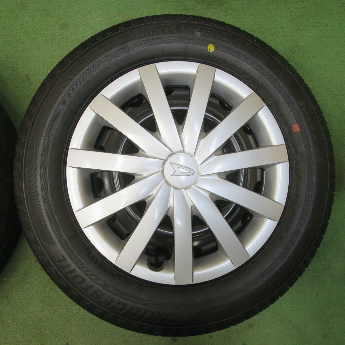 新車外し！25年★ダイハツ ミライース 純正 スチール 155/70R13 ブリヂストン エコピア EP150 13インチ PCD100/4H★6040409イノ