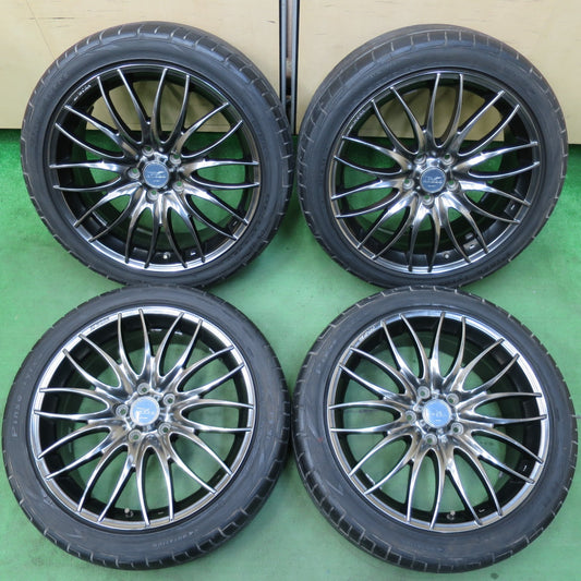 [送料無料] バリ溝！9.5分★WORK STEEZ 225/45R18 ピンソ PS91 ワーク スティーズ 18インチ PCD114.3/5H★5020907IMノ