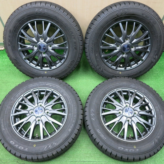 超バリ溝！22年！キレイ！ほぼ10分★スタッドレス 145/80R13 トーヨー オブザーブ ガリット GIZ ravrion RM01 ラブリオン 13インチ PCD100/4H★5010201NJス
