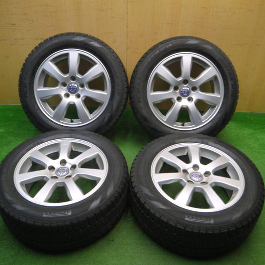 バリ溝！キレイ！8.5分★ボルボ V60 S60 純正 215/55R16 スタッドレス ピレリ アイスアシンメトリコ 16インチ PCD108/5H★4122405Hス