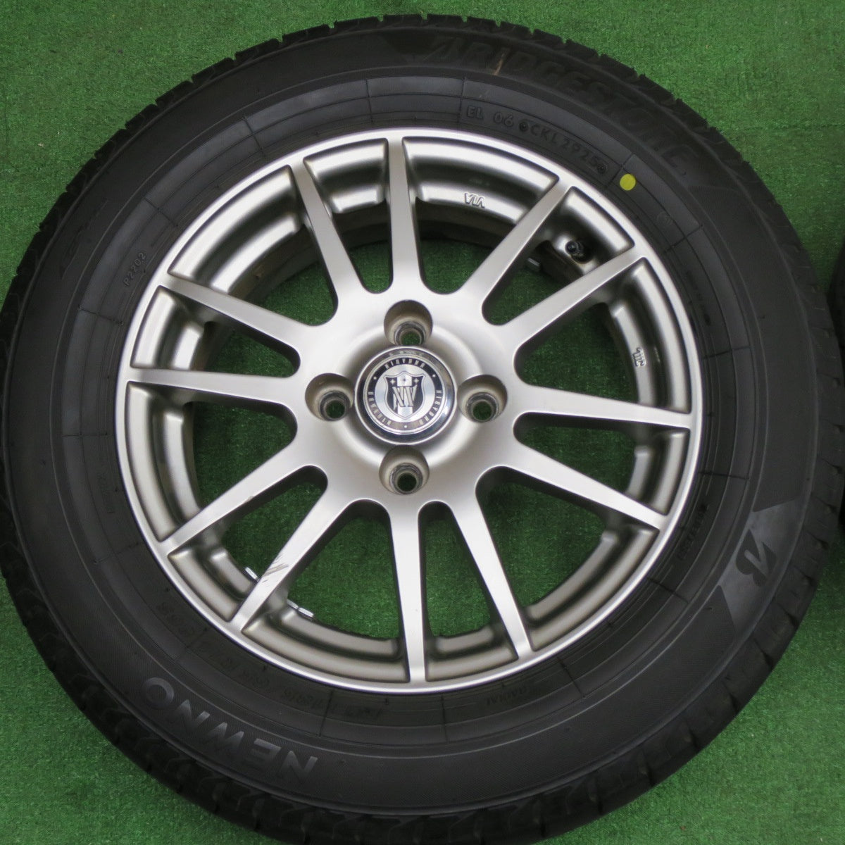 バリ溝！25年！キレイ！ほぼ10分★185/65R14 ブリヂストン NEWNO NIRVANA NV ニルバーナ ニルヴァーナ ニューノ 14インチ PCD100/4H★6031504NKノ