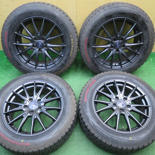 バリ溝！キレイ！9.5分★スタッドレス 215/60R17 ダンロップ ウインターマックス WM01 VELVA SPORTZ ヴェルヴァ 17インチ PCD114.3/5H★5121806NJス