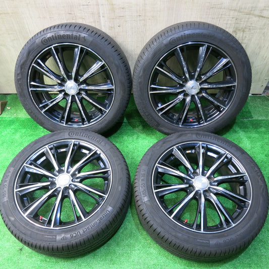 バリ溝！22年！9.5分★LEONIS WX 185/55R16 コンチネンタル ウルトラコンタクト UC6 16インチ レオニス PCD100/4H★5050207HAノ