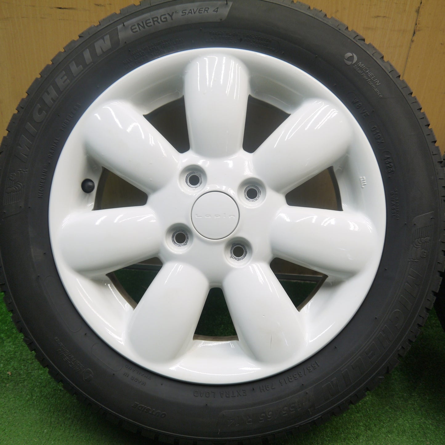 キレイ！23年★スズキ アルト ラパン 純正 155/65R14 ミシュラン エナジーセイバー4 14インチ PCD100/4H★6022505Hノ