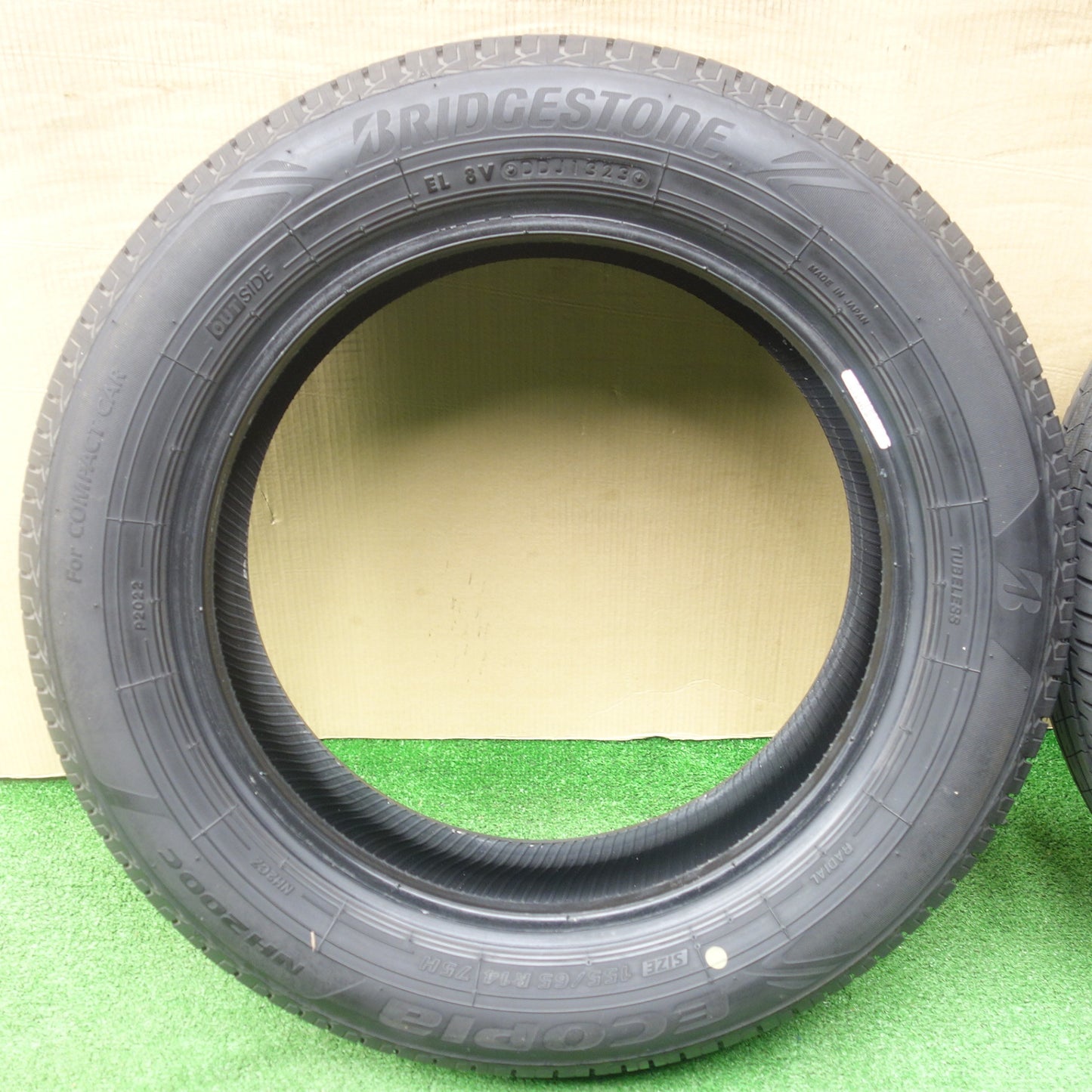 バリ溝！23年！9分★155/65R14 ブリヂストン エコピア NH200C タイヤ 14インチ N-BOX ワゴンR タント 等★6011502KTノタ