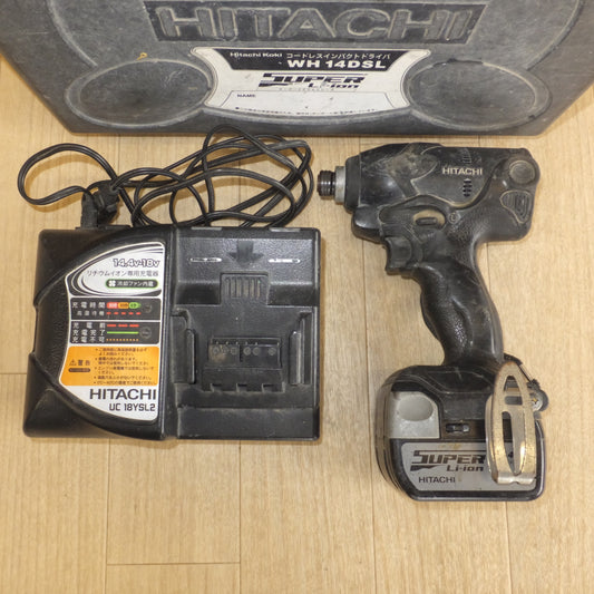 [送料無料] ★日立 HITACHI  コードレスインパクトドライバ WH14DSL2　蓄電池 BSL1430　急速充電器 UC18YSL2 セット★