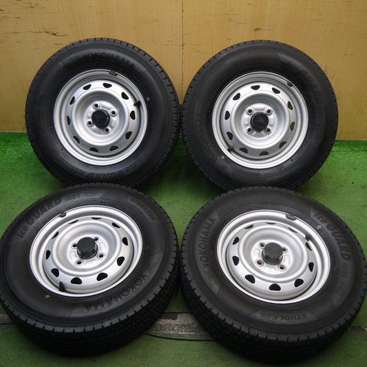 バリ溝！キレイ！9.5分★スタッドレス 165/80R13 90/88N ヨコハマ アイスガード iG91 スチール ホイール 13インチ PCD100/4H★5091202Hス