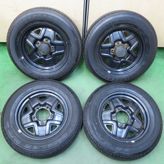 バリ溝！8.5分★スズキ JB64 ジムニー 純正 スチール 175/80R16 ブリヂストン デューラー H/T 684Ⅱ 16インチ PCD139.7/5H★5100908イノ