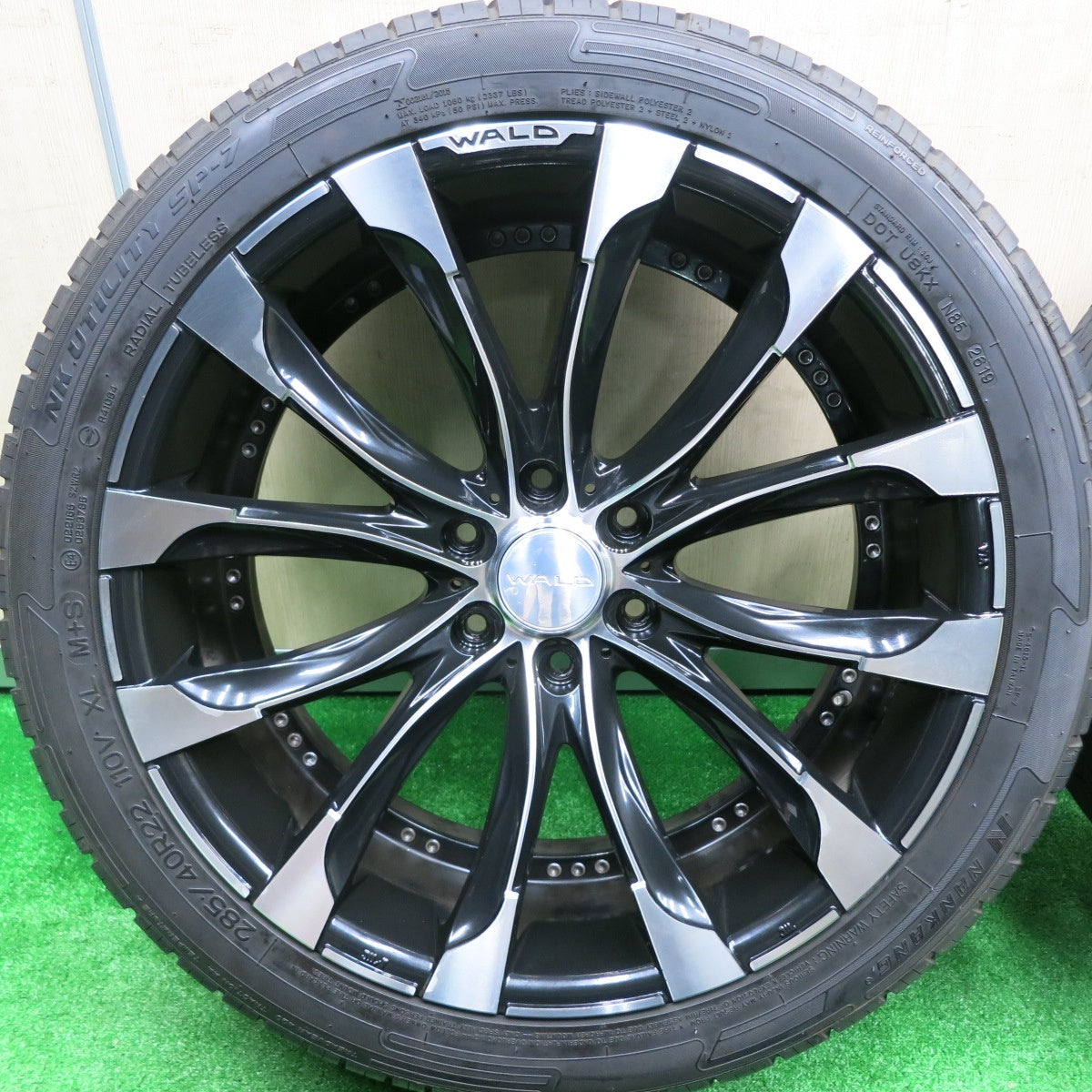 [送料無料] バリ溝！9分★WALD ジャレット 285/40R22 ヴァルド ナンカン NK UTILITY SP-7 22インチ PCD139.7/6H★4091203HAノ