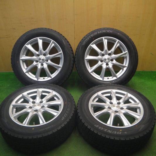 バリ溝！22年！キレイ！9.5分★スタッドレス 215/60R17 ダンロップ ウインターマックス WM02 DUFACT デュファクト 17インチ PCD114.3/5H★5020516Hス