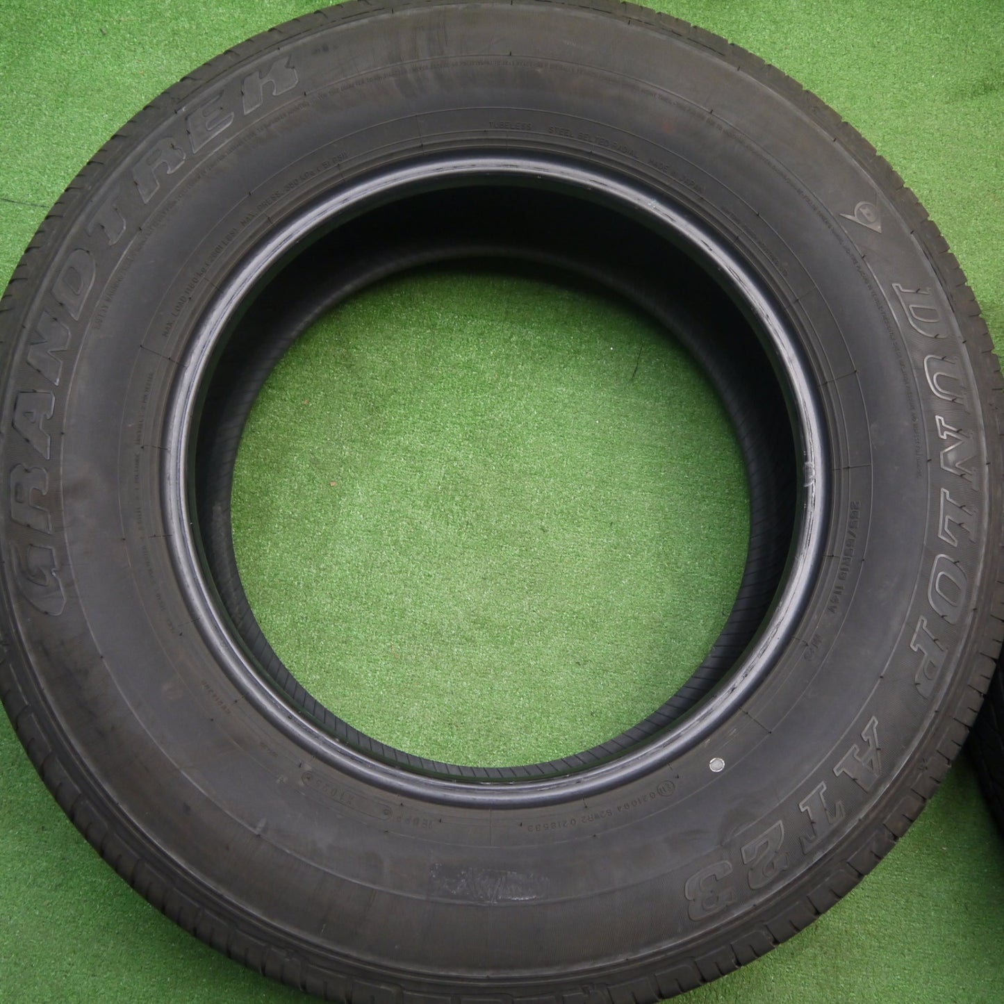 バリ溝！25年！9分★265/65R18 ダンロップ AT23 グラントレック タイヤ 18インチ ランクル プラド レクサス GX 等★5122602Hノタ