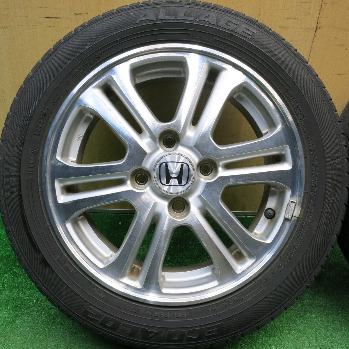 4本価格！22年★ホンダ N-BOX 純正 155/65R14 アレージ エコ AL02 ALLAGE ECO 14インチ Nボックス NBOX PCD100/4H★5122004HAノ