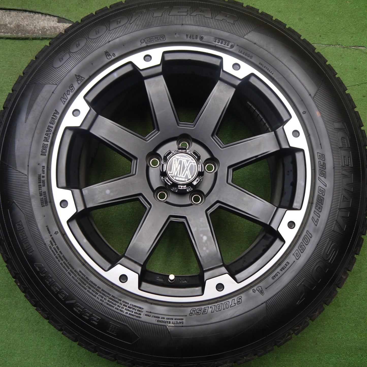 バリ溝！9.5分★ROCK KELLY MX 632 LOXARNY 235/65R17 スタッドレス グッドイヤー アイスナビ SUV ロックケリー ロクサーニ PCD114.3/5H★5071801Hス