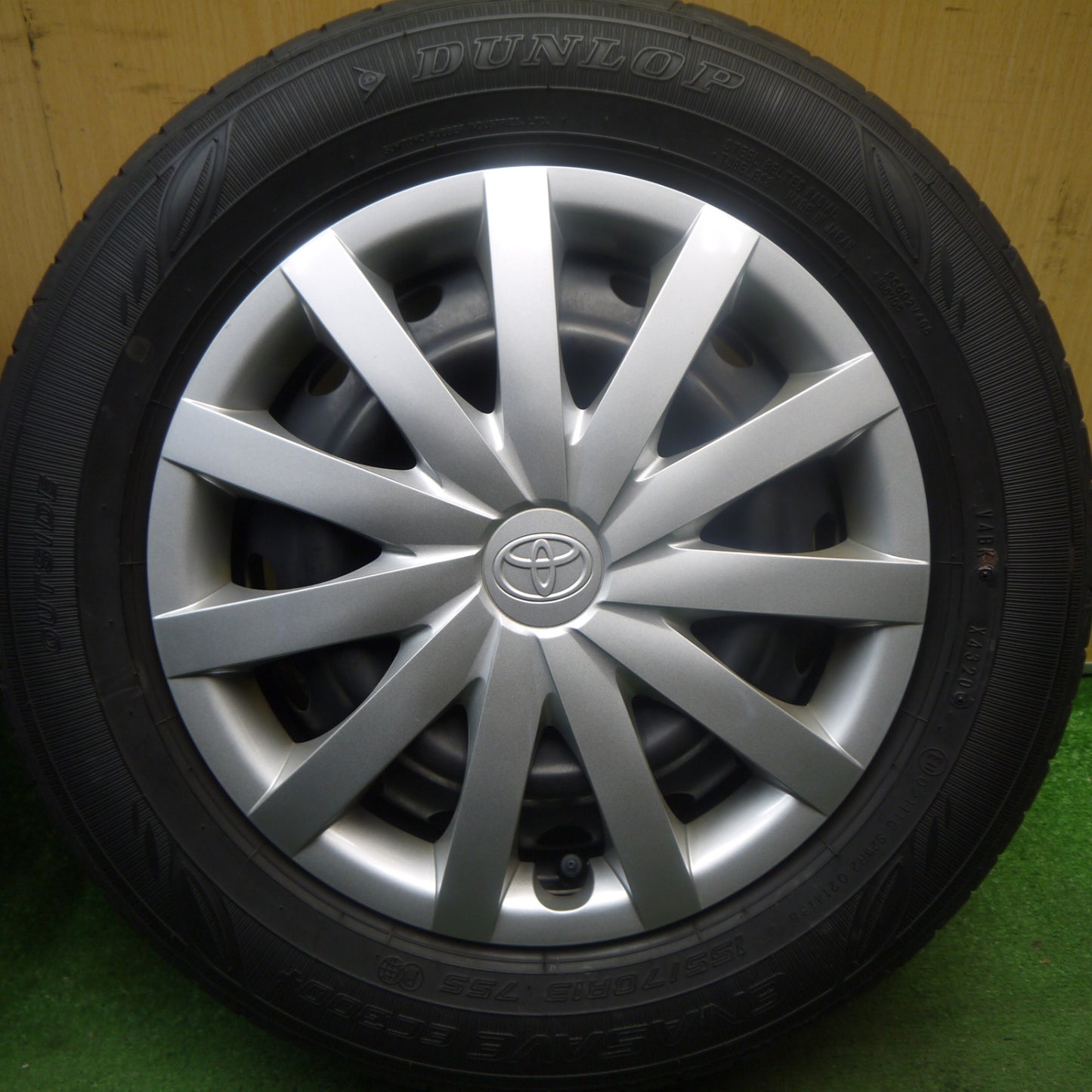 キレイ★トヨタ ピクシス エポック 純正 スチール 155/70R13 ダンロップ エナセーブ EC300+ 13インチ PCD100/4H★5092201Hノ