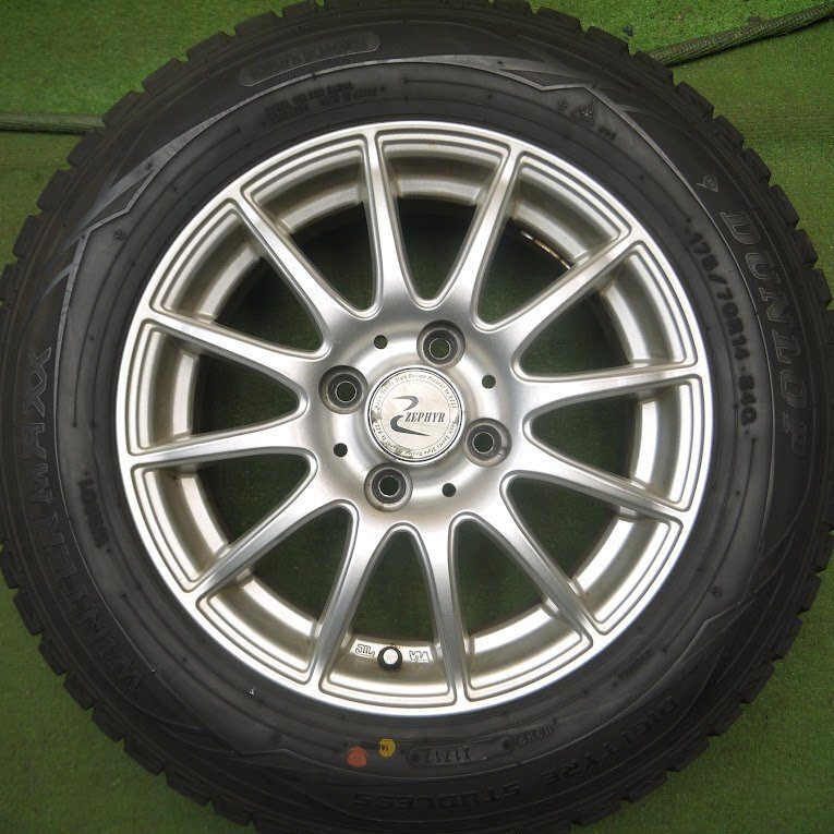 バリ溝！8.5分★スタッドレス 175/70R14 ダンロップ ウインターマックス WM01 ZEPHYR ゼファー PCD100/4H★4020711Hス