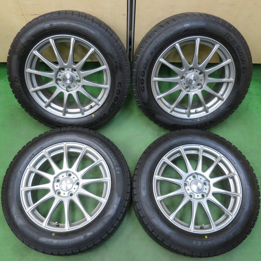 バリ溝！キレイ！9.5分以上★スタッドレス 215/60R17 グッドイヤー アイスナビ6 ravrion LUMIERE ラブリオン 17インチ PCD114.3/5H★5032007イス