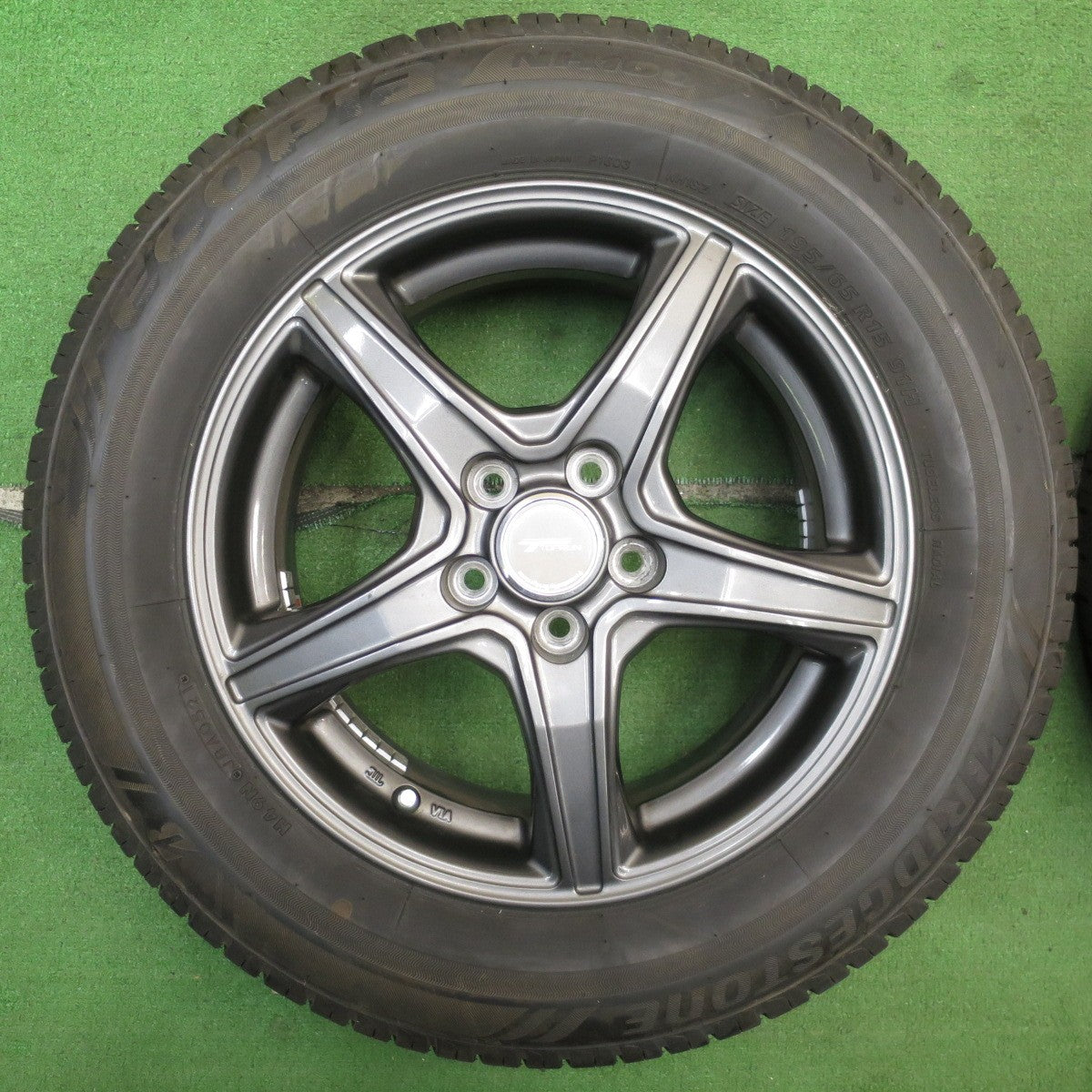 バリ溝！21年！キレイ！9.5分★プリウス 等 195/65R15 ブリヂストン エコピア NH100 TOPRUN トップラン 15インチ PCD100/5H★5060304NJノ