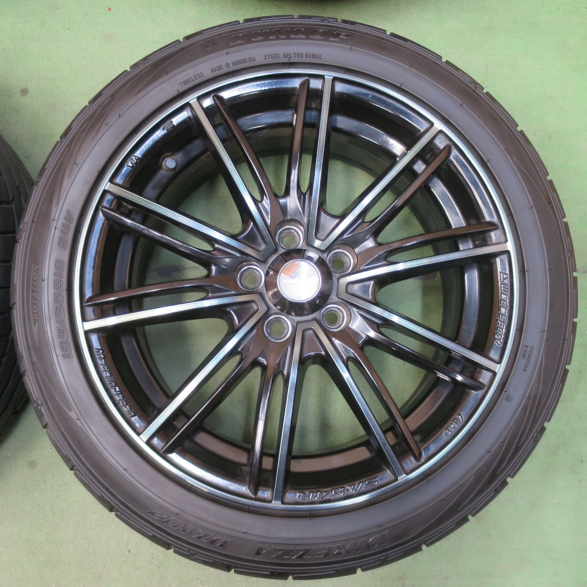 バリ溝！25年！9.5分★シエンタ 等 WedsSport SA-54R 195/50R16 ダンロップ DIREZZA DZ102 ウェッズスポーツ ディレッツァ 16インチ PCD100/5H★6043009イノ