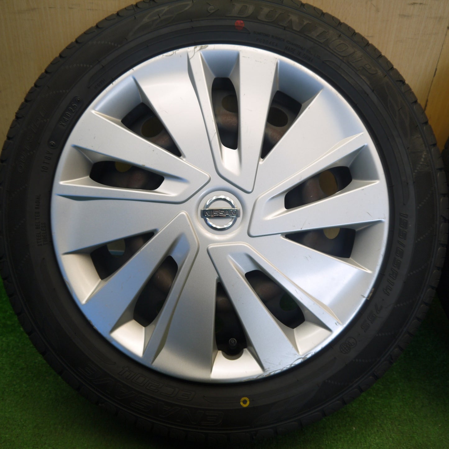 ほぼ未使用！25年★日産 デイズ 純正 スチール 155/65R14 ダンロップ エナセーブ EC204 14インチ PCD100/4H★6041401Hノ