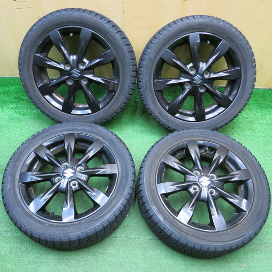 バリ溝！キレイ！8.5分★スズキ MK32S スペーシア カスタム XS リミテッド 純正 165/55R15 スタッドレス ブリヂストン アイスパートナー2 15インチ PCD100/4H★5120402HAス