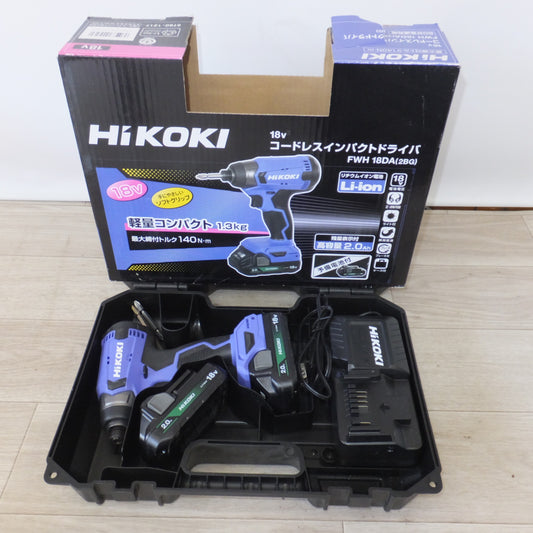 [送料無料] 美品★ハイコーキ HiKOKI 18V コードレスインパクトドライバ FWH18DA(2BG)★