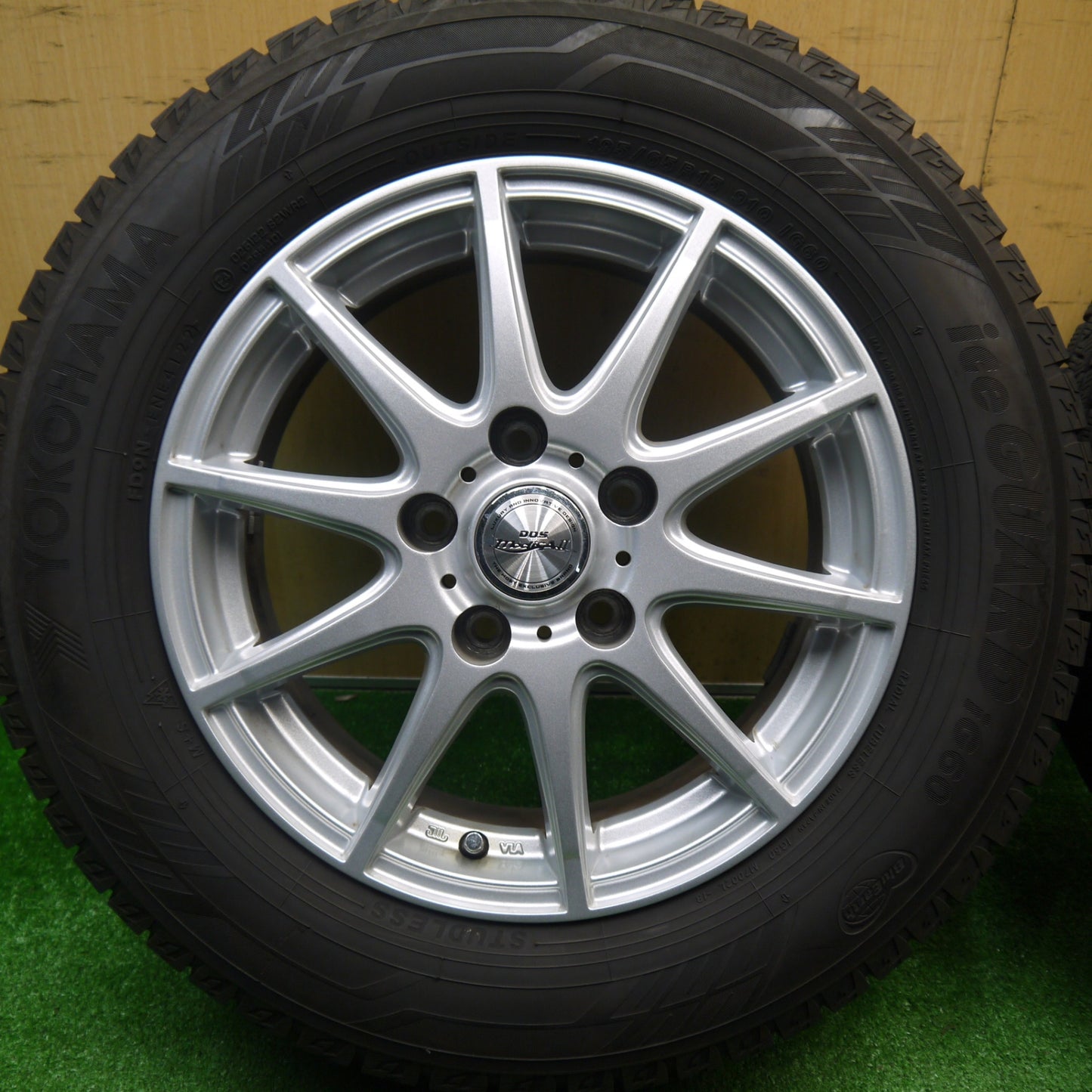 バリ溝！22年！キレイ！9分★スタッドレス 195/65R15 ヨコハマ アイスガード iG60 D.O.S. modicaⅡ DOS 15インチ PCD114.3/5H★5120101Hス