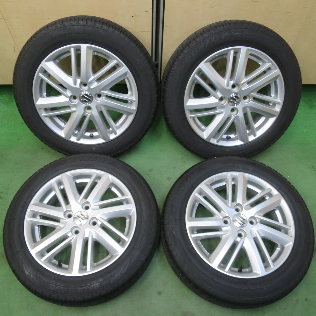 バリ溝！24年！キレイ！9分★スズキ MA37S ソリオ 純正 165/65R15 ダンロップ エナセーブ EC204 15インチ PCD100/4H★6021112イノ