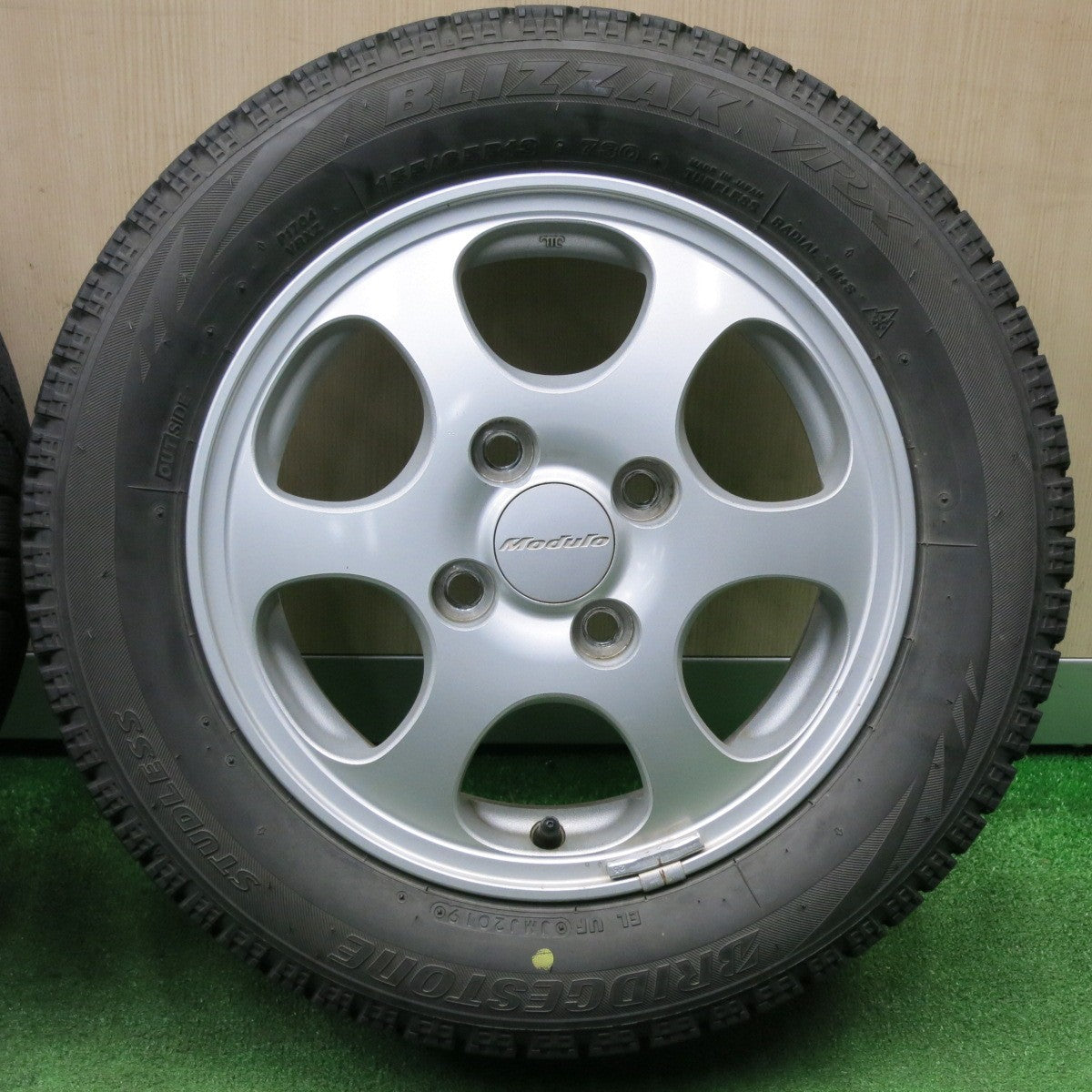 [送料無料] 4本価格★ホンダ ライフ ザッツ ゼスト 等 純正 Modulo 155/65R13 スタッドレス ブリヂストン ブリザック VRX モデューロ 13インチ PCD100/4H★4121805NJス