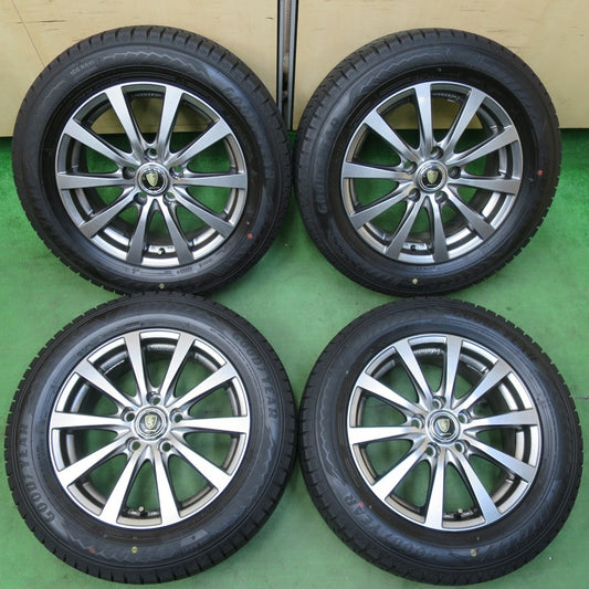 バリ溝！23年！キレイ！9.5分★スタッドレス 205/60R16 グッドイヤー アイスナビ8 MANARAY SPORT マナレイスポーツ 16インチ PCD114.3/5H★5021419イス