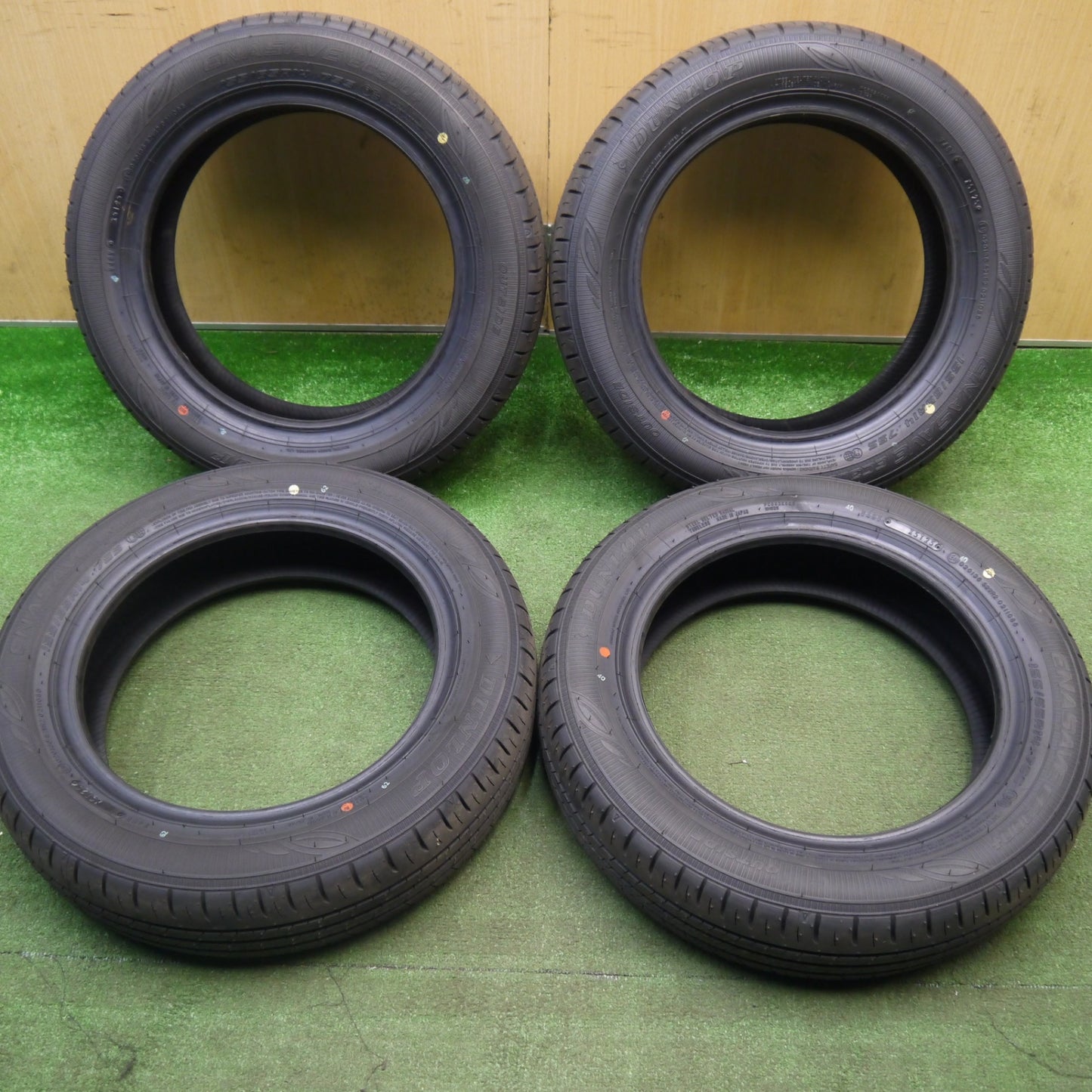 新車外し！25年★155/65R14 ダンロップ エナセーブ EC300+ タイヤ 14インチ N-BOX デイズ ルークス タント ムーヴ ミライース 等★6021806Hノタ