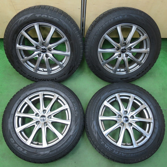 バリ溝！キレイ！9分★スタッドレス 225/60R17 トーヨー ウインター トランパス MK4α Eurospeed MANARAY SPORT 17インチ PCD114.3/5H★5012406イス
