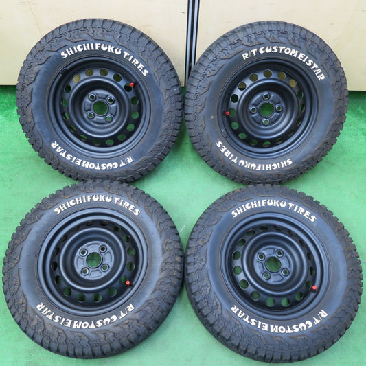 *送料無料* バリ溝！23年！キレイ！9分★トヨタ プロボックス 純正 スチール 185R14C 102/100N 8PR 七福タイヤ R/T CUSTOMEISTAR 14インチ PCD100/4H★4082008イノ