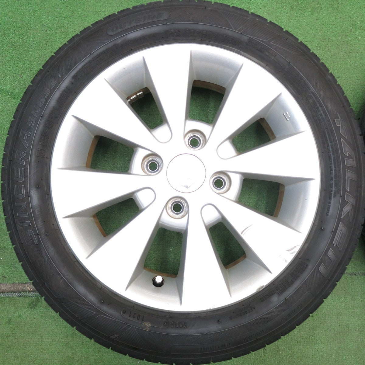 バリ溝！8.5分★スズキ ワゴンR 純正 155/65R14 ファルケン シンセラ SN832i 14インチ PCD100/4H★6050606HAノ