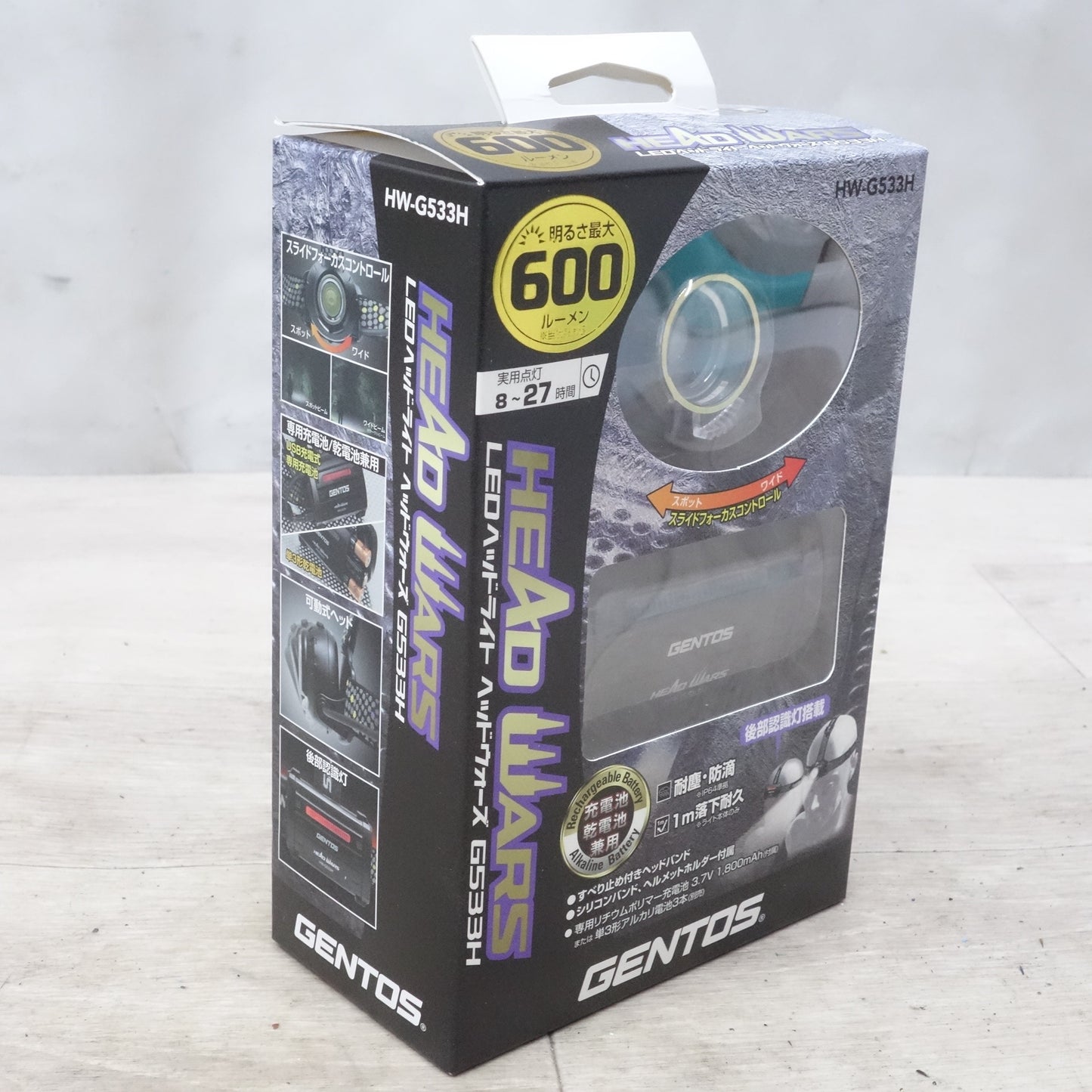 [送料無料] 未使用◆GENTOS ジェントス LED ヘッドライト HW-G533H 600ルーメン ヘッドランプ 作業灯◆