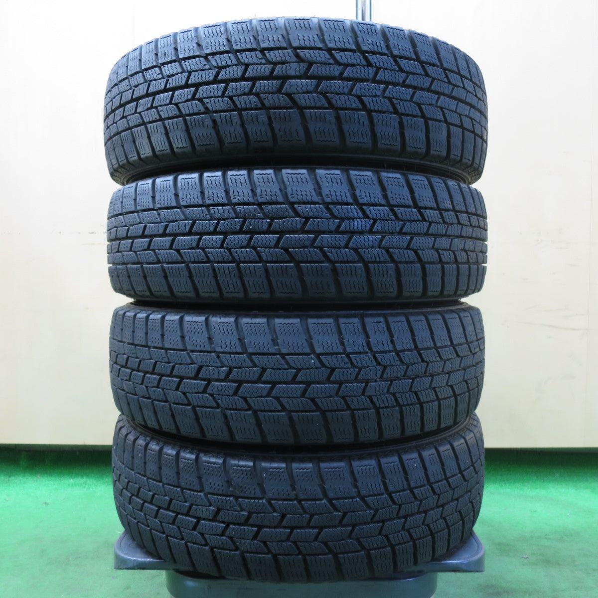 [送料無料] バリ溝！20年！9分★ダイハツ MAX エッセ ミラ 等 純正 155/65R13 スタッドレス グッドイヤー アイスナビ6 13インチ PCD100/4H★4103008イス