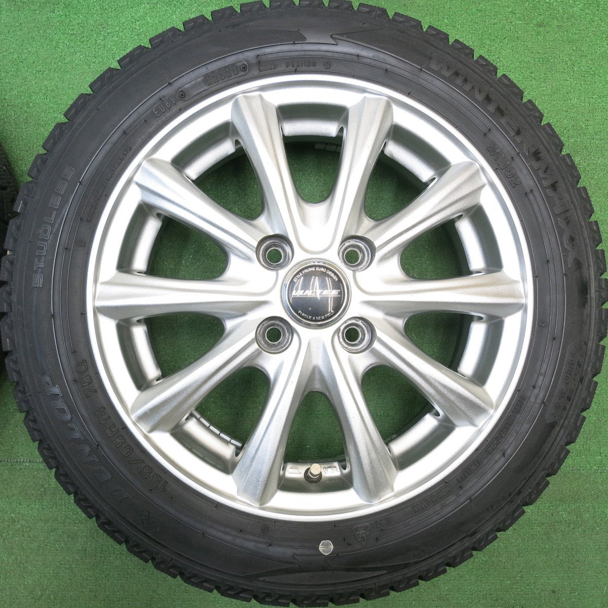 バリ溝！9分★スタッドレス 155/65R14 ダンロップ ウインターマックス WM02 VULTEE 14インチ PCD100/4H★6022811HAス
