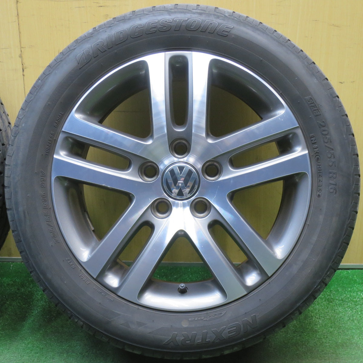 バリ溝！23年！9.5分★ワーゲン ゴルフ 6 純正 205/55R16 ブリヂストン ネクストリー エコピア ブリヂストン NEWNO ニューノ 16インチ PCD112/5H★6031701NJノ