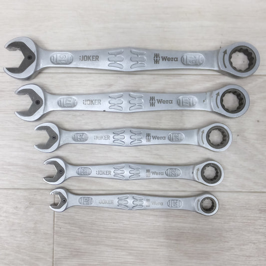 [送料無料] 5本セット◆WERA コンビネーション ラチェット レンチ スパナ ジョーカー Joker 10 12 14 17 19 めがね 工具◆