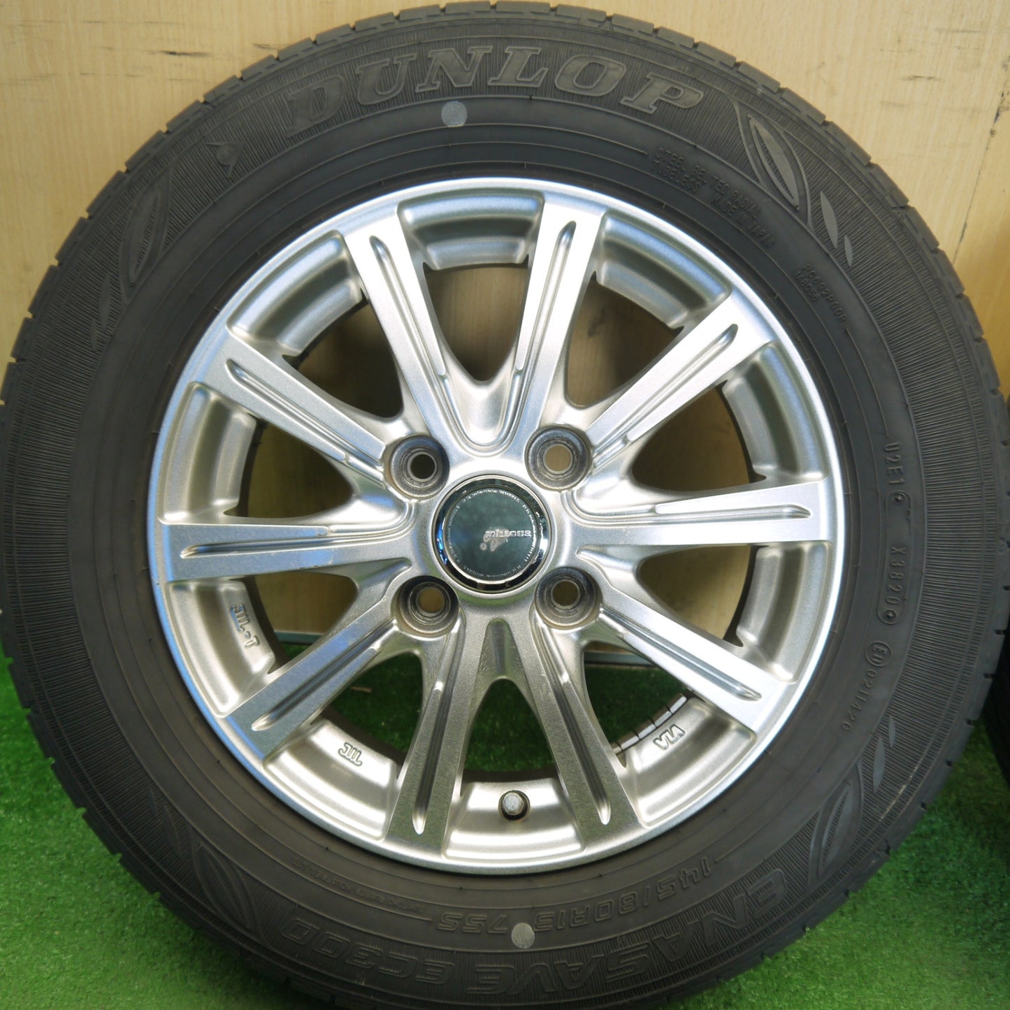 キレイ★145/80R13 ダンロップ エナセーブ EC300 MiLLOUS PS ミルアス 13インチ PCD100/4H★6042704Hノ