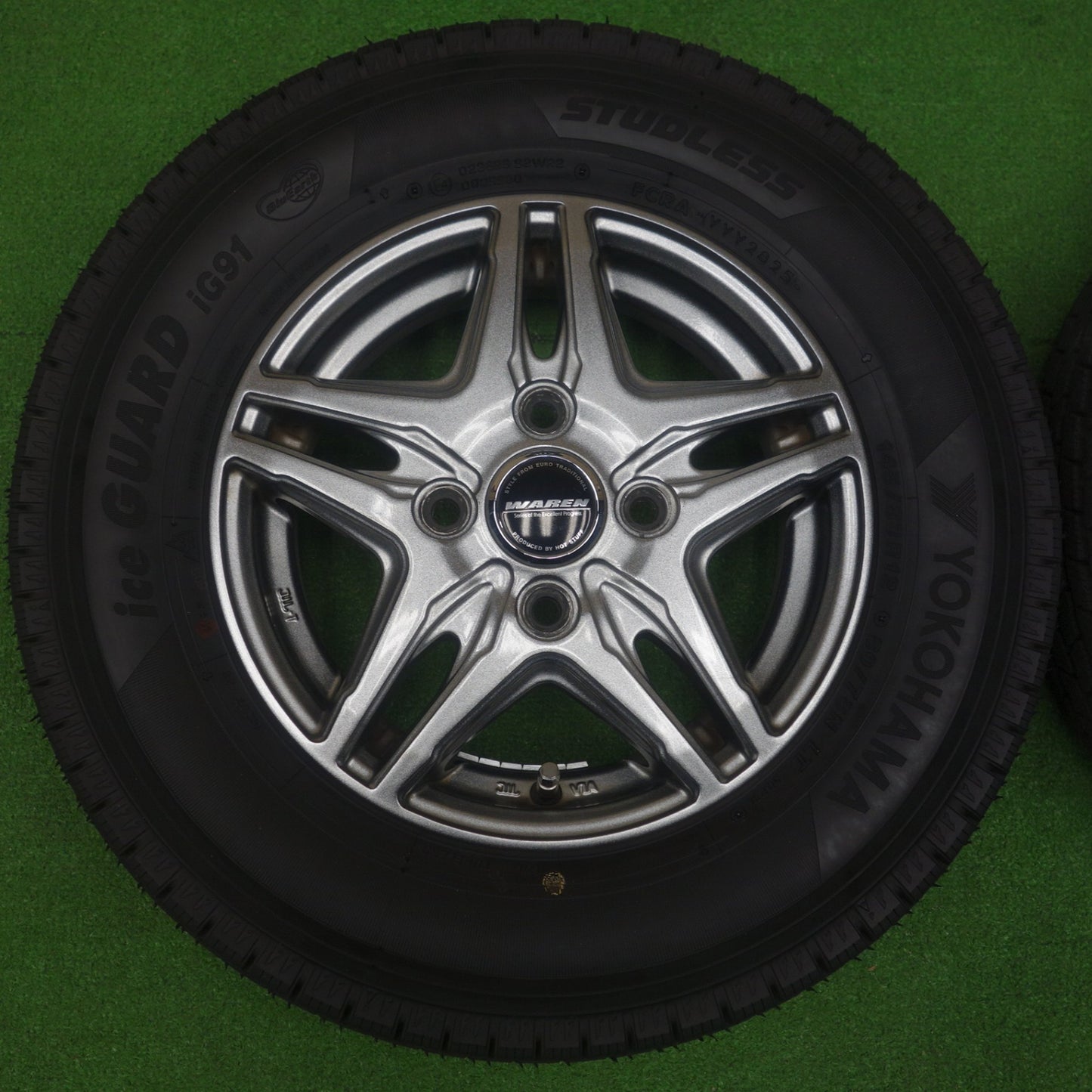 バリ溝！25年！キレイ！9.5分★スタッドレス 145/80R12 80/78N ヨコハマ アイスガード iG91 WAREN ヴァーレン 12インチ PCD100/4H★6032703KTス
