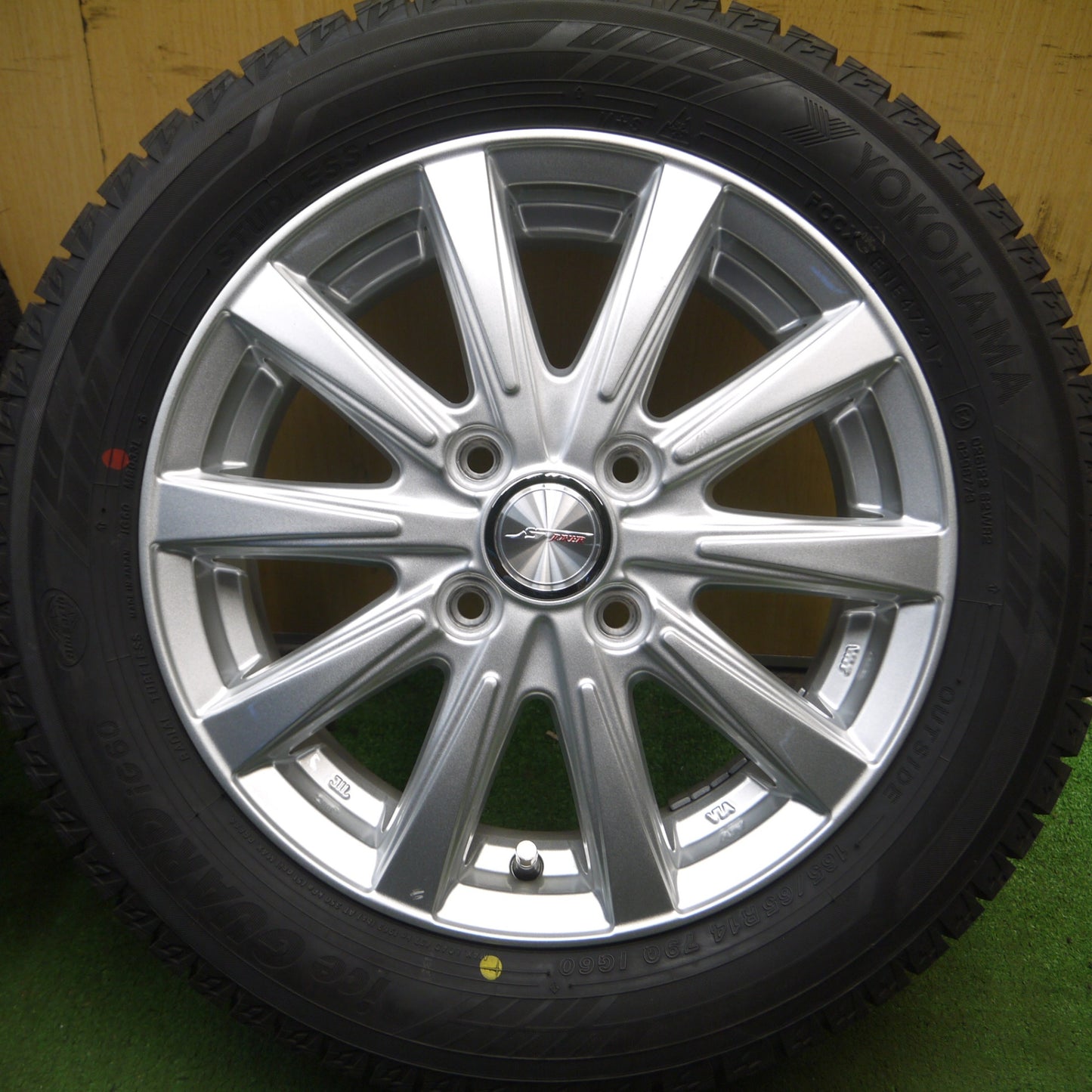 *送料無料* 超バリ溝！21年！キレイ！ほぼ10分★スタッドレス 165/65R14 ヨコハマ アイスガード iG60 JOKER ジョーカー PCD100/4H★4040801Hス