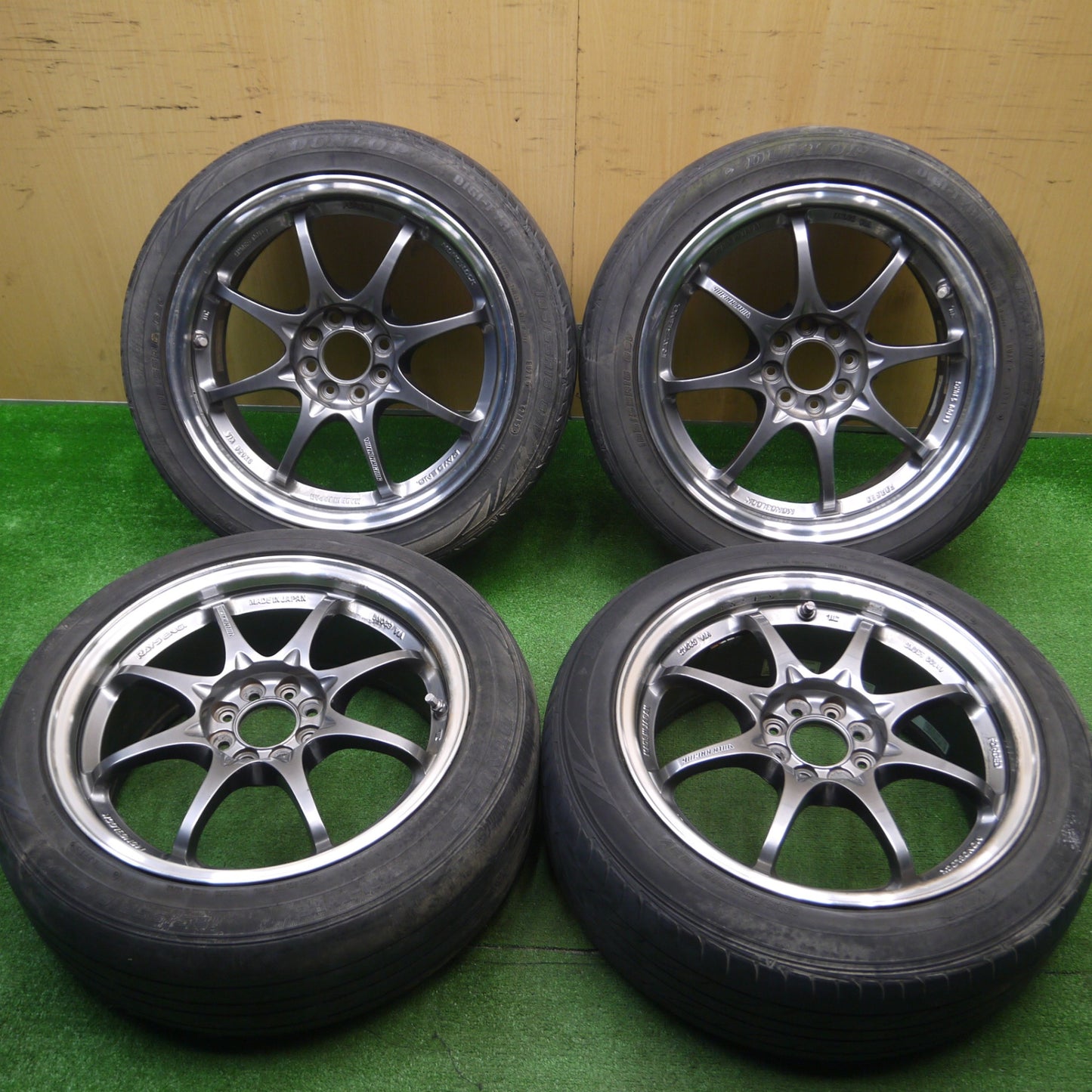 [送料無料] 4本価格★RAYS VR CE28N MONOBLOCK 鍛造 185/55R16 ダンロップ LE MANS LM704 16インチ レイズ モノブロック PCD100/4H★4121611Hノ